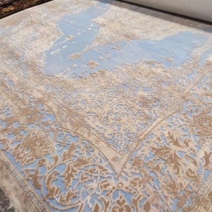 SOFT RUG VELVET AQUA BEIGE VINTAGE STYLE 5420
