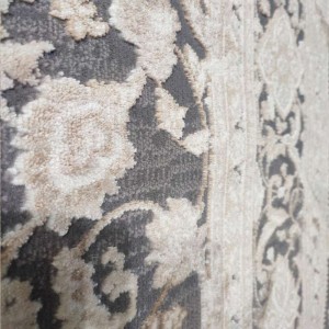 χαλί χειμωνιάτικο οικονομικό σε γκρι και μπεζ αναγλυφο velvet 2222 της klonaras στην κόρινθο