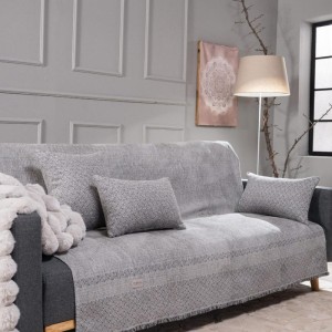 The grey Cleveland 11 throw is available in four sizes, ideal for every modern living room