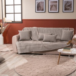 THROW CHENILLE BEIGE CLEVELAND 03