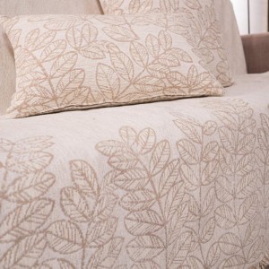 Χρώμα: Μπεζ κρεμ , ελληνικής κατασκευής σενίλ ριχτάρι  CHARLOTTE 01