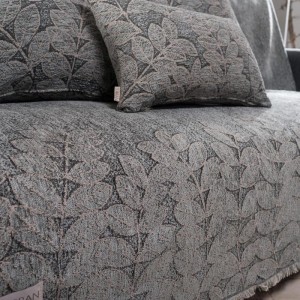 Χρώμα: γκρι , ελληνικής κατασκευής σενίλ ριχτάρι  CHARLOTTE 04