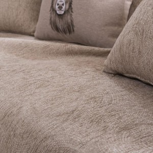 Χρώμα: ΜΠΕΖ, ελληνικής κατασκευής σενίλ ριχτάρι MADISON 02