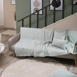 γκρι ΣΙΕΛ ριχτάρι καναπέ σενίλ με βαμβάκι FREMONT 13 στο λευκό κορινθία