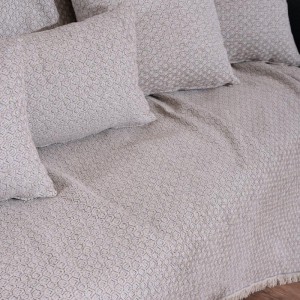 σαλόνι μοντέρνο με καναπε ΓΚΡΙ και ριχτάρι μπεζ MICHIGAN 01 από το λευκό κόρινθος