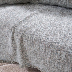 σαλόνι μοντέρνο με καναπε ΓΚΡΙ και ριχτάρι γκρι HAMPTON 13  από το λευκό κόρινθος