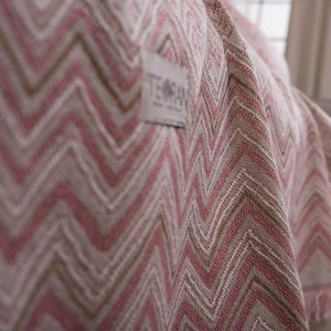 ροζ ριχτάρι πολυθρόνας καναπέ με ζικ ζακ βαμβακερό PIACENZA 06