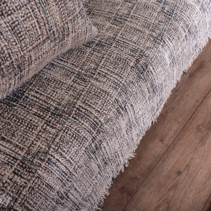 σαλόνι μοντέρνο με καναπε ΓΚΡΙ και ριχτάρι μπεζ καφε HAMPTON 04 από το λευκό κόρινθος