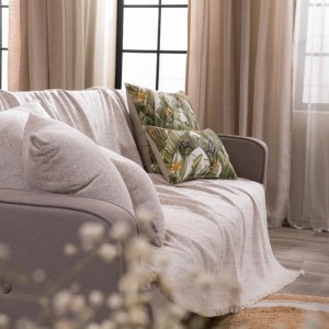 κρεμ ριχτάρι πολυθρόνας καναπέ με βαμβακερό TIVOLI 01