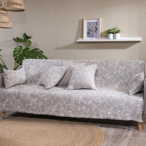 COTTON THROW GREY VARESE 03