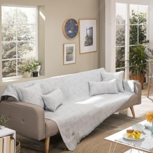 μπλε ριχτάρι πολυθρόνας καναπέ με βαμβακερό MESSINA 05