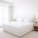 WHITE COTTON BED SHEET 205 TC FOR HOTELS