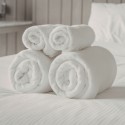 WHITE COTTON BLANKET 650GSM FOR HOTELS