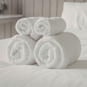 WHITE COTTON BLANKET 650GSM FOR HOTELS