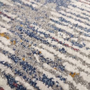 χαλί χειμωνιάτικο οικονομικό σε γκρι ριγέ αναγλυφα νερά neva Colore Colori 200x255cm