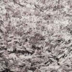 Modern carpet ideal for any room shaggy, dark shiny grey and a special price.