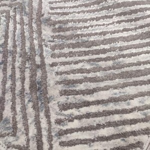 Modern carpet ideal for any room Ostia, grey and blue stripes