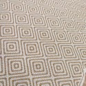 WICKER RUG CREAM GEOMETRIC PATTERN 192X250