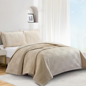 BEDSPREAD SET PALMIRA CREAM WITH PILLOWCASES