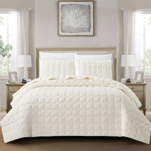 BEDSPREAD SET SAVONA CREAM WITH PILLOWCASES
