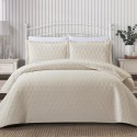 BEDSPREAD SET BEIGE GLENDA WITH PILLOWCASES