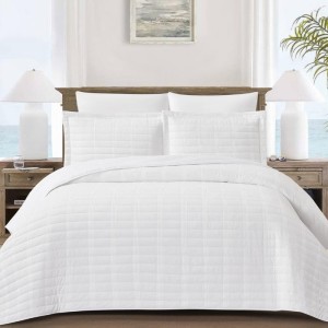 BEDSPREAD SET OFF WHITE SABINA WITH PILLOWCASES