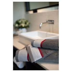 ΣΕΤ ΠΕΤΣΕΤΕΣ ΜΠΑΝΙΟΥ D.GREY 701 STRIPE GREY
