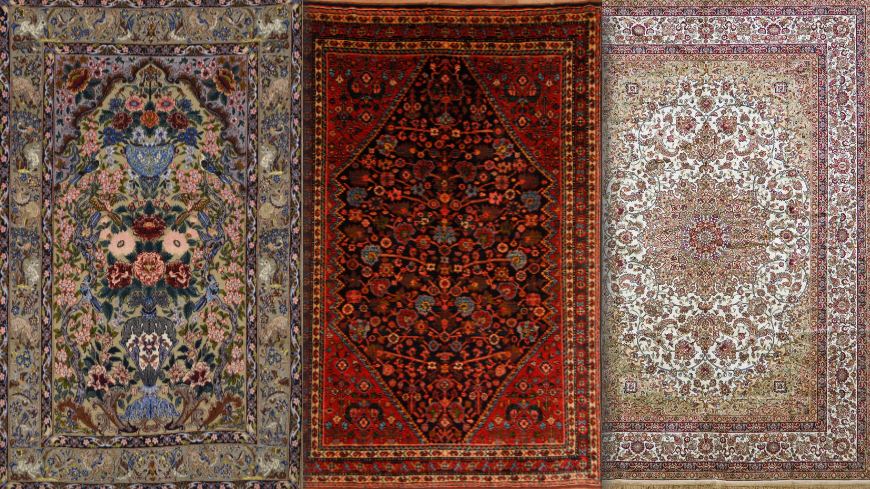 είδη κλασικών περσικών χαλιών με έντονα χρώματα και σχέδια