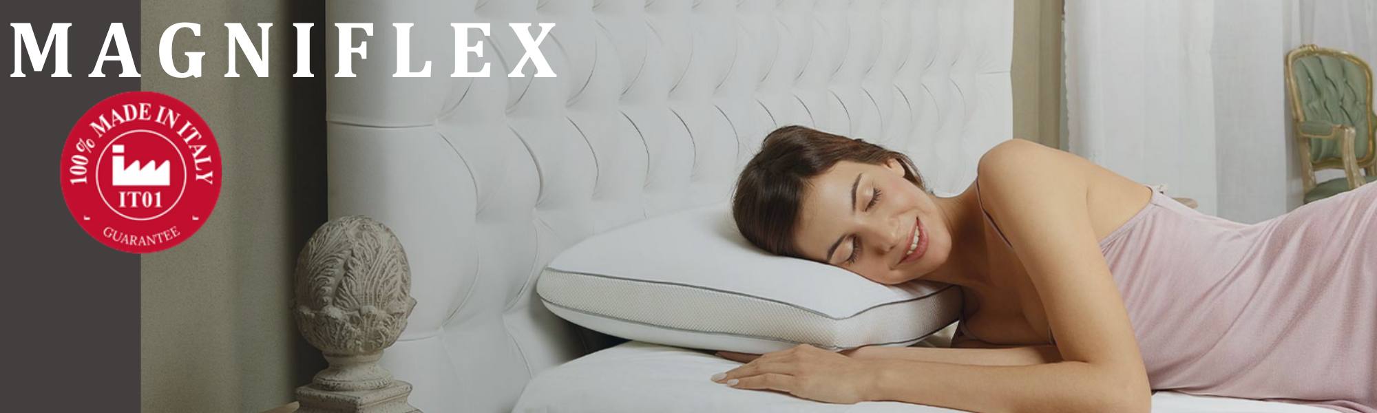 Κοπέλα κοιμάται σε μαξιλάρι ανατομικό ιταλικό magniflex με έκπτωση 20% στην κορινθια